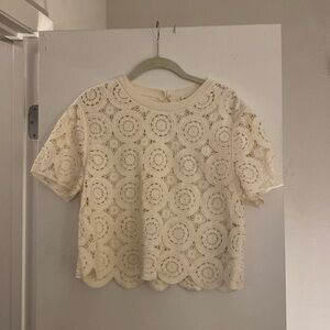 Cream Lace top Abercrombie